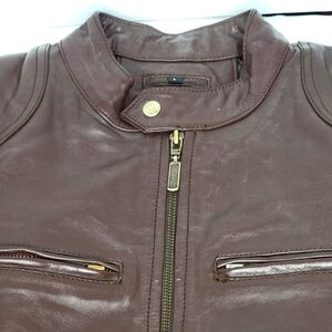 PU LEATHER jacket men's